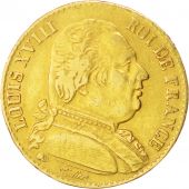 France, Louis XVIII, 20 Francs, 1814, Paris, Gold, KM:706.1