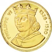 France, Medal, Les Rois de France, Philippe VI, History, MS(65-70), Vermeil
