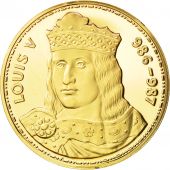 France, Medal, Les Rois de France, Louis V, History, MS(65-70), Vermeil