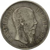 Mexique, Maximilian, Peso, 1866, San Luis Potosi, TTB, Argent, KM:388.2
