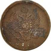 Russia, Alexander I, 2 Kopeks, 1811, Ekaterinbourg, AU(50-53), Copper, KM:118.3