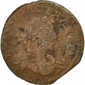 France, Louis XIII, Double Tournois, 1637, B+, Cuivre, CGKL:512