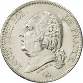 France, Louis XVIII, 5 Francs, 1824, Perpignan, MS(60-62), Silver, KM:711.11