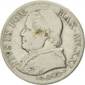 ITALIAN STATES, PAPAL STATES, Pius IX, Lira, 1867, Roma, VF(20-25), Silver