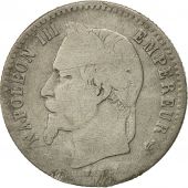 France, Napoleon III, 50 Centimes, 1864, Paris, VF(20-25)