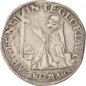 Vatican, Pie V, Testone, 1571, Rome, Argent