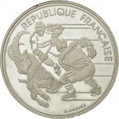 France, Jeux Olympiques dHiver, 100 Francs, 1991, Paris, MS(64), Silver, KM:993