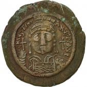 Justinian I, Follis, Year 16 (542-543), Constantinople, 5th officina, AU(50-53)
