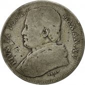 Vatican, Pie IX, 20 Baiocchi, 1861, Rome, B+, Argent