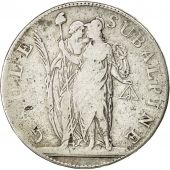 Italie, Rpublique Subalpine, 5 Francs, An 10 (1801), Turin, KM 4