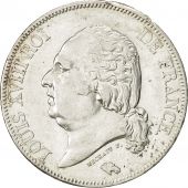 France, Louis XVIII, 5 Francs, 1822, Paris, AU(50-53), Silver, Gadoury 614