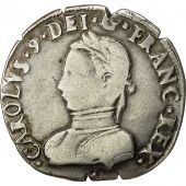 France, Charles IX, Teston du Dauphin, 1564, Grenoble, VF(30-35), Sombart 4642