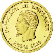 France, Medal, Rplique Essai 50 Francs Napolon III, 1854, Gold