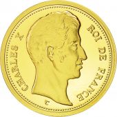 France, Medal, Rplique 100 Francs Charles X, History, 1824, MS(65-70), Gold