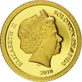 Solomon Islands, Elizabeth II, 5 Dollars, World Peace, MS(65-70), Gold, KM 119