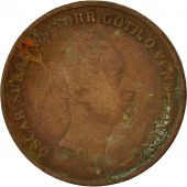 Sweden, Oscar I, 2 Skilling, 1847, VF(20-25), Copper, KM 664