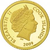 Cook Islands, Elizabeth II, 5 Dollars, Helios, 2009, MS(65-70), Gold, KM:1525
