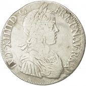 Louis XIV, cu  la mche longue, 1649 H, La Rochelle, VF(20-25), Gad 202