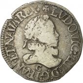 Louis XIII, 1/2 Franc, grosse tte laure au col frais, 1615, Saint-L, Gad. 36