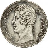 France, Charles X, 1/4 Franc, 1827, Rouen, SUP, Argent, KM 722.2, Gadoury 353