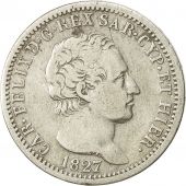 Italie, Sardaigne, Charles Flix, 1 Lire, 1827, Turin