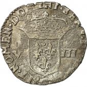 monnaie, France, Louis XIII, 1/8 Ecu, Nantes, TB, Argent, Gadoury 23