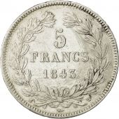 Monnaie, Louis Philippe Ier, 5 Francs Tte laure, 1843, Lille, SUP, Gadoury 678