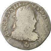 Coin, France, Henri III, Teston, 1576, Bordeaux, F(12-15), Silver, Sombart 4646