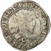 Coin, Henri III, Demi Franc, 1587, Saint L, VF(30-35), Silver, Sombart 4716