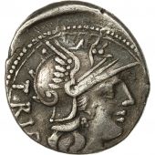 Coin, Lucretius, Denarius, 136 BC, Rome, AU(50-53), Silver, Crawford 237/1a