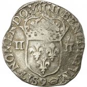 Monnaie, Louis XIII, 1/4 cu  la croix, 1612, Rennes, Gadoury 27