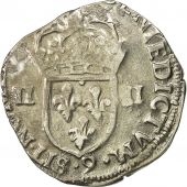 Coin, France, Henri IV, 1/4 Ecu, 1602, Rennes, VF(30-35), Silver, Sombart 4686