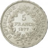 Coin, France, Hercule, 5 Francs, 1877, Paris, MS(60-62), Silver, KM 820.1