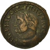 Coin, Diocletian, Follis, 302-304, Lyon, AU(55-58), Copper, RIC 113a