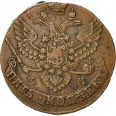 Monnaie, Russie, Catherine II, 5 Kopeks, 1791, Ekaterinbourg, SUP+, KM 59.3