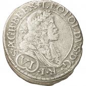 Coin, Austria, Leopold I, 6 Kreuzer, 1677, Vienna, EF(40-45), Silver, KM 1185