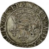 Coin, Charles IX, Double Sol Parisis, 1570, Bordeaux, EF(40-45), Sombart 4466