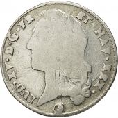 Monnaie, France, Louis XV, 1/5 Écu au bandeau, 1772 Q, Perpignan, Gadoury 299