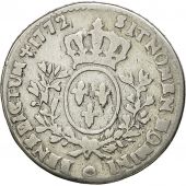 Monnaie, France, Louis XV, 1/5 cu au bandeau, 1772 Q, Perpignan, Gadoury 299