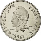Coin, New Hebrides, 20 Francs Essai, 1967, Paris, MS(65-70), Nickel, KM E3