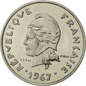 Coin, French Polynesia, 10 Francs Essai, 1967, Paris, MS(65-70), Nickel, KM E1