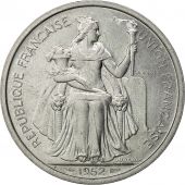 Coin, FRENCH OCEANIA, 5 Francs Essai, 1952, Paris, MS(65-70), Aluminum, KM E10