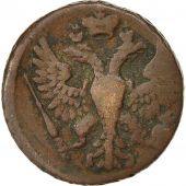 Coin, Russia, Elizabeth, Denga, 1/2 Kopek, 1748, EF(40-45), Copper, KM 188