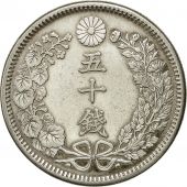 Monnaie, Japon, Mutsuhito, 50 Sen, 1905, An 38, SUP+, Argent, KM 25