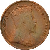Monnaie, Ceylon, Edward VII, Cent, 1908, TB+, Cuivre, KM 102
