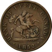 Token, Canada, UPPER CANADA, 1/2 Penny, 1852, Birmingham, TB+, Cuivre, KM Tn2