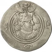 Monnaie, Chosros II, Drachme, 590-628, BBA Court, TTB+, Argent