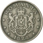 Coin, Romania, Ferdinand I, 2 Lei, 1924, AU(50-53), Copper-nickel, KM:47
