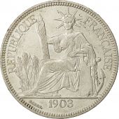 Coin, FRENCH INDO-CHINA, Piastre, 1903, Paris, AU(50-53), Silver, KM:5a.1