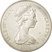 Coin, Isle of Man, Elizabeth II, Crown, 1976, MS(60-62), Silver, KM 37a